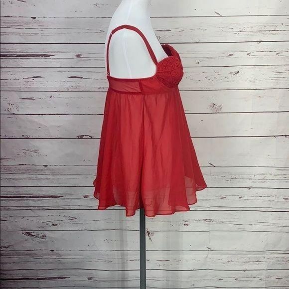 Seductive Wear Red Sheer Medium Babydoll‎ Lingerie night gown - Picture 2 of 10